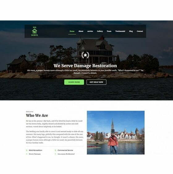 Damage Restoration - HTML Template